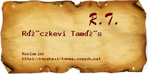 Ráczkevi Tamás névjegykártya